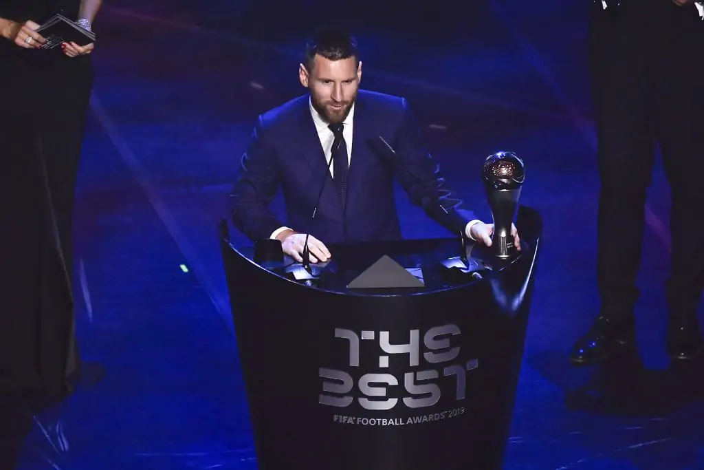 Premios The Best 2019, Leo Messi gana el trofeo a mejor jugador.